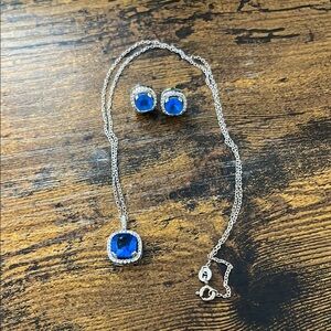 December birthstone necklace and earrings